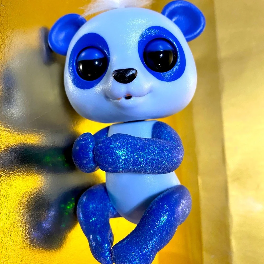 WOW WEE FINGELINGS 2016 TALKING ANIMATED PANDA BEAR ARCHIE & BILLIE BLUE MONKEY - Picture 5 of 10